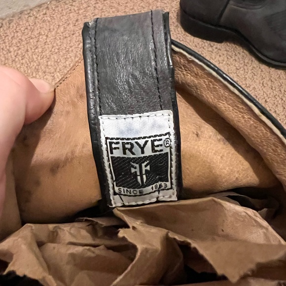 Frye Studded Pull On Metallic Cowboy Boots Gray, 7 - Picture 5 of 6